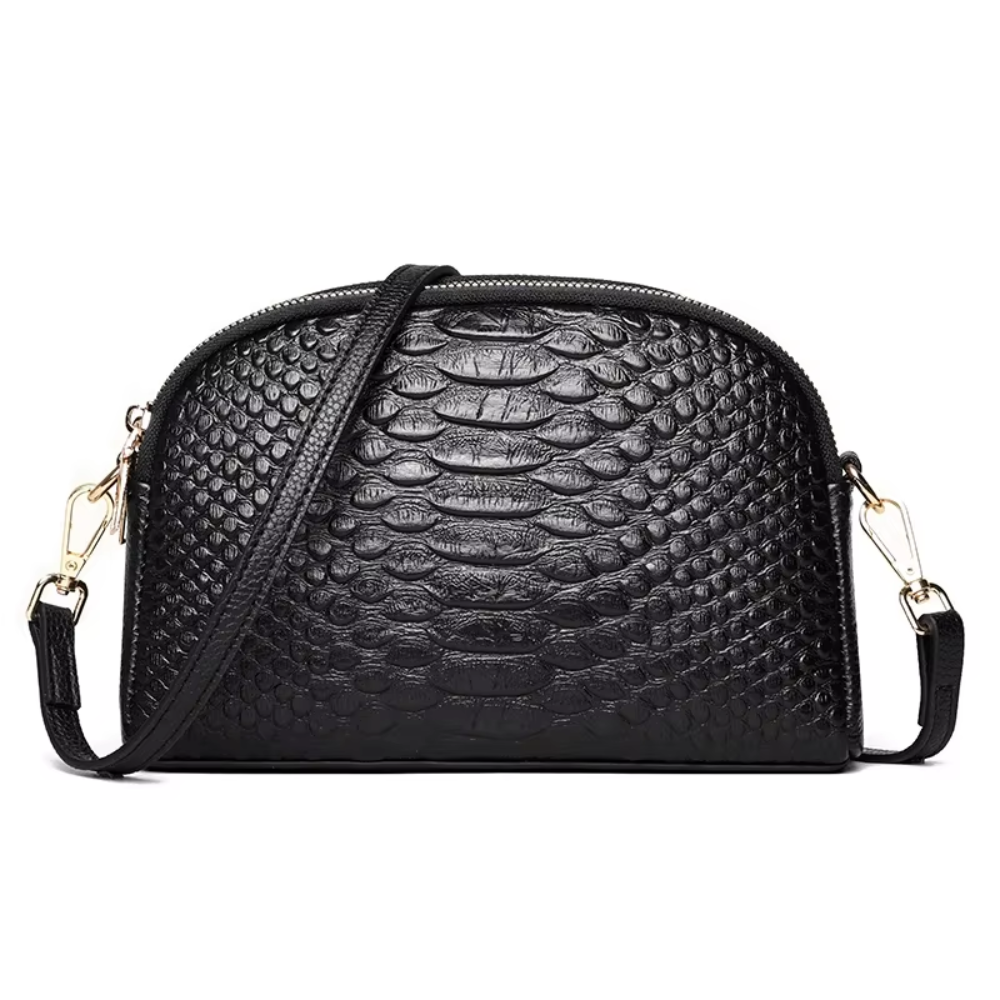 Cora | Stylish Mini Crossbody Bag in Crocodile-Patterned Faux Leather