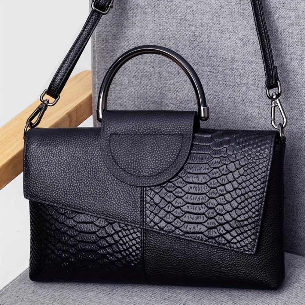 Cassandra | Luxurious Crocodile-Pattern Handbag