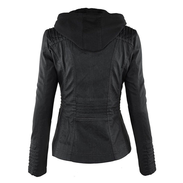 MP | Stylish Hooded Leather Jacket