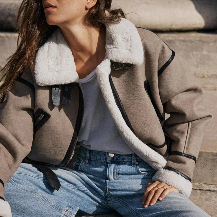 MP | Multi-Functional Khaki Leather Jacket