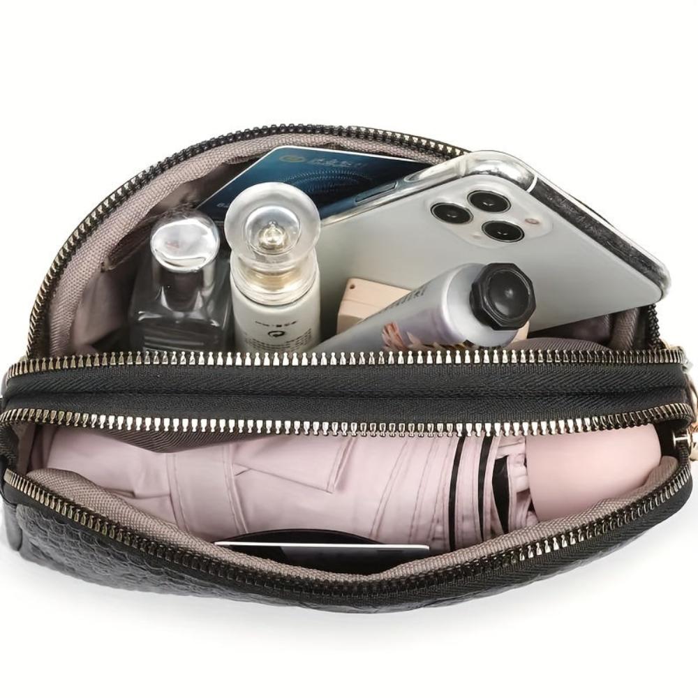 Cora | Stylish Mini Crossbody Bag in Crocodile-Patterned Faux Leather