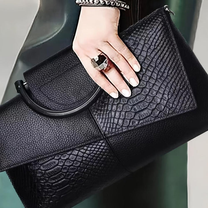 Cassandra | Luxurious Crocodile-Pattern Handbag