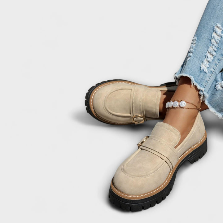 Lora – Elegant Casual Loafers with Rounded Toe for a Sophisticated Look